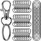 50PCS Metal Lobster Claw Clasp with Key Rings, 25PCS Keychains Clips Hooks and 25PCS Key Chain Rings, Keychain Accessories, Keychain Rings Making ...