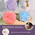 Loofah Sponge 60g Shower Pouf Dual Material Loofah for Men for Women Bathing Accessories-Blue, Purple, Red 3 Pack...