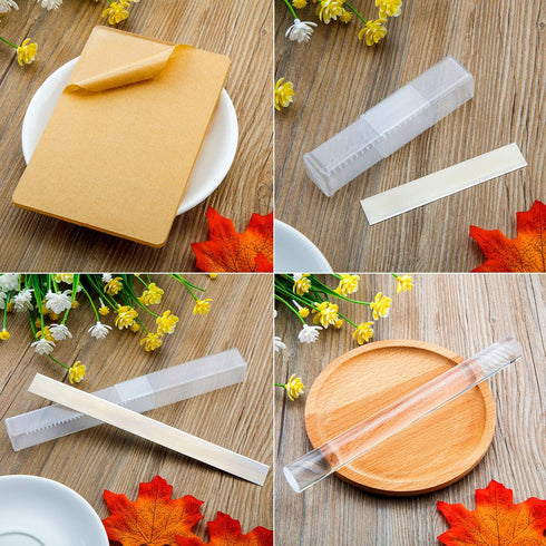4 Pieces Polymer Clay Cutter Tools Acrylic Solid Clay Roller Pin Clear Sheet Rectangle Shape Backing Board Flexible Polymer Cutters Carbon Steel B...