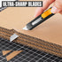 4 Pack Box Cutter Retractable, Utility Knife 9MM Wide Snap-Off Blades, Exacto Knife for Cutting Box, Wrapping, Cardboard, Extended Razor Knife, Bo...