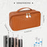 Travel Makeup Bag, Large Capacity Cosmetic Bags, Portable Makeup Organizer Bag, PU Leather Waterproof Cosmetic Bag Flat Toiletry Bag with Divider ...