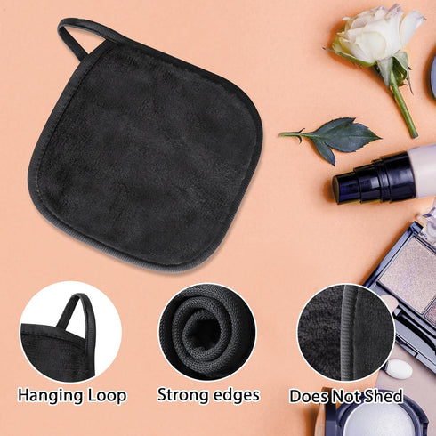 Makeup Remover Cloth, 6" x 6" Makeup Remover Towels Reusable Face Cloth for Washing Face, Makeup Remover Pads Microfiber Face Washcloth with Mesh ...