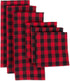 DII Buffalo Check Kitchen Collection, Classic Farmhouse Dishtowel Set, 18x28, Red & Black, 6 Piece...