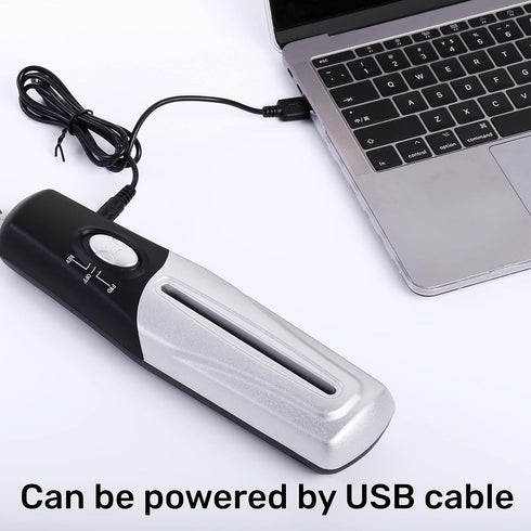 Handheld Mini Paper Shredder, Portable Paper Shredder, USB Auto Paper Shredder Document Cutter Strip Cutting Machine Office Stationery...