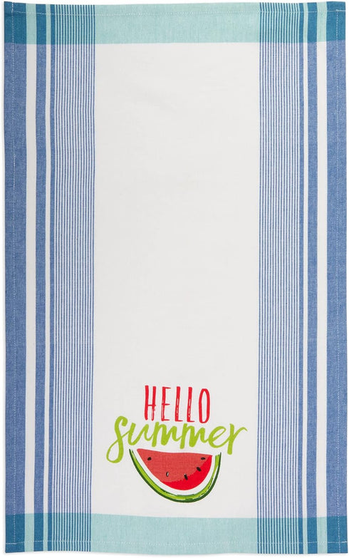 DII Watermelon Collection, Summer Fun, Dishtowel (Set of 3) Hello Summer...