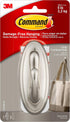 3M Command 17053BN Traditional Plastic Hook, Large, Brushed Nickel...