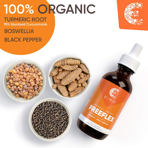 EIRO FREEFLEX Herbal Joint Supplement. Turmeric Root, Curcumin, Boswellia and Black Pepper. Superior Absorption...