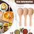 Boao 50 Pcs Small Wooden Spoons, 3.5'' L, Mini Wood Natural Tiny Spoons Wooden Little Teaspoons for Jars Sugar Creamer Honey Spices Salt Kitchen S...