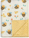 Bee Baby Blankets for Girls - 30 x 40 Soft Minky Blanket with Double Layer Dotted Backing - Gifts for Babies Girl Newborn Toddler Infant...