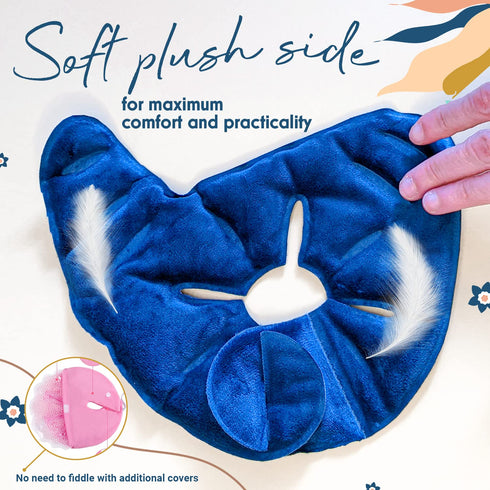 InstaRelief Breast Therapy Pack - 2 Hot/Cold Gel Ice Packs for Freezing, Warm Compress and Mastitis Relief. Soft Gel Breastfeeding Ice Pack. Essen...