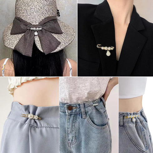 22 Pieces Pant Waist Tightener, No Sew and No Tool Detachable Button Pins for Jeans, Button for Jeans to Make Tighter, Adjustable Waistband Tighte...