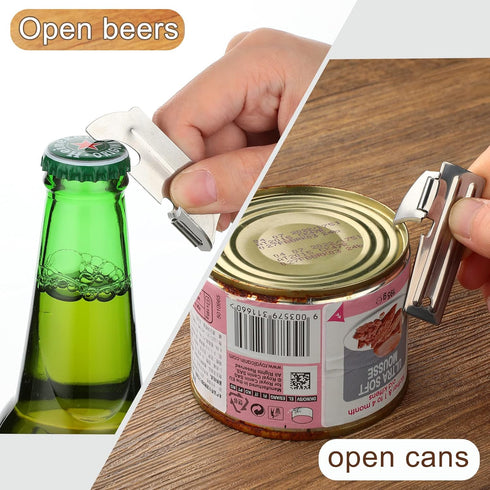 Honeydak Military P38 Can Openers with Key Ring 2 Styles Camping Can Openers Stainless Steel Portable Survival Army Backpack for Travel(12 Pieces)...