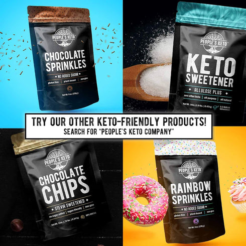 Keto Sprinkles, 6 oz. Larger Value Size, Dye Free, Non-GMO, Plant-Based, Vegan, Gluten Free, All Natural, No Artificial Coloring, Sugar Free Sprin...