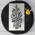 Aleks Melnyk No.273 Metal Stencil, Sunflower in a bouquet with wildflowers, Leaf Blossom, Small Stencil, 1 PC, Template for Wood Burning, Engravin...