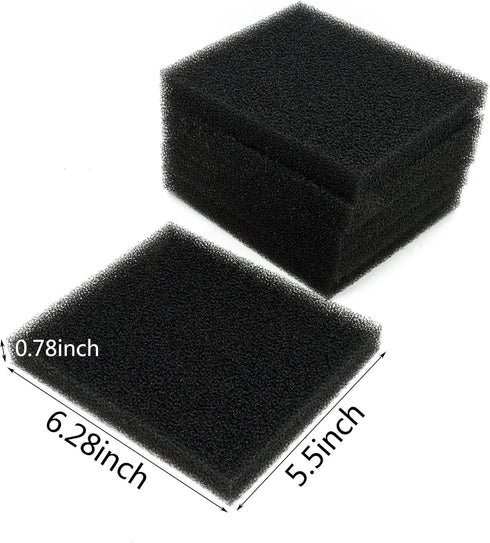 ALEGI Aquarium Bio Sponge Fitler Media, 6.28 x 5.5 x 0.78 Inch Fish Tank Filter Cartridge Filter Foam Pad Inserts for ML350 (12 Pack)...