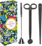 DANGSHAN 3 in 1 Candle Accessory Set - Wick Trimmer, Snuffer, Dipper with Gift Package for Candle Lovers (Black)...