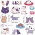 OIIKI 225 PCS Cat Scrapbook Stickers, Mini Size Laptop Stickers Decals, DIY Decoration Stickers for Scrapbook, Laptop, Travel Case, Calendars (5 P...
