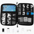 Travel Cable Organizer Bag Waterproof Portable Electronic Accessories Organizer for USB Cable Cord Phone Charger Headset Wire SD Card with 5pcs Ca...