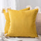 Phantoscope Pack of 2 Corduroy Soft Pillow Covers Decorative Striped Velvet Throw Pillows with Cotton Tassels Ultra Solid Cushion Covers Pillowcas...