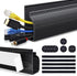 Cable Management Under Desk (31.5in J Channel 2x15.7in) Self Adhesive Cable Raceways Cable Channel, Easy to Install Cord Cover Cable Hider Desk Co...