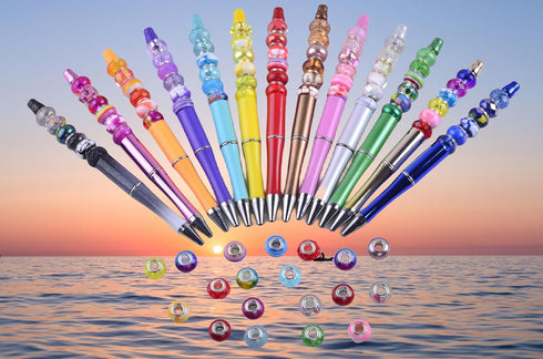 Large Hole Beads for Bracelet Jewelry Making Bulk,100pcs 15mm European Beads for Pens,Spacer Charm Lampwork Murano Glass Crystal Beads for Crafts ...