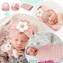 Baby Girl Blankets Newborn Set Newborn Receiving Blanket Baby Flower Headbands 3 Pieces Newborn Accessories Set for Newborn Infant Toddler Kids...
