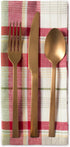 DII Orchard Plaid Collection Linen Tabletop Essentials, Napkin Set, 20x20, Taupe/Red, 6 Piece...