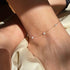 Ankle Bracelets for Women,Dainty Gold Anklet 14k Gold Plated Summer Pearl Anklets for Women Waterproof Non Tarnish Pearl Anklet Set Cute Beded Cha...