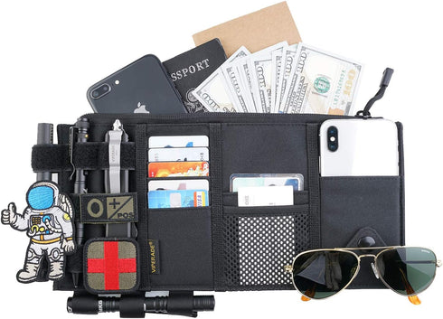 VIPERADE CHA4 Car Sun Visor Organizer, Truck & Auto Accessories Document Holder Sunglass Storage Pouch (Black)...