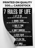 HoneyKICK 7 Rules of Life Motivational Poster, 11 x 14 Inches Unframed, Printed on Premium Cardstock Paper...