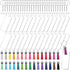 Duufin 120 Pcs Acrylic Blanks Keychain Tassel Set Including 30 Pcs Rectangle Clear Acrylic Keychain Blank (3 x 7cm) 30 Pcs Key Rings with Chain 30...