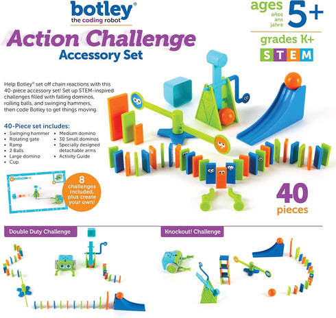 Learning Resources Botley The Coding Robot Action Challenge Accessory Set, 40 Pieces, Ages 5+, STEM Toys...