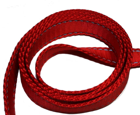 Dog Leash 8ft Long - RED - Traffic Padded Two Handle - Heavy Duty - Double Handles Lead for Control Safety Training - Leashes for Large Dogs or Me...