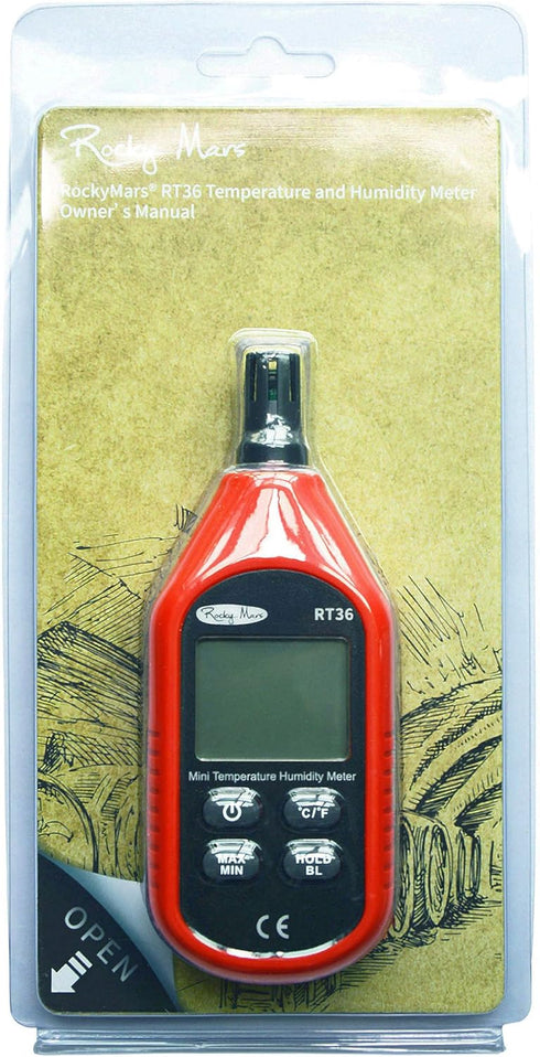 RT36 Temperature and Humidity Monitor Digital Hygrometer with Battery Low Indicator, LCD Display...