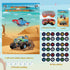 Eaezerav Pin the Wheels on the Truck Game with Monster Truck Poster, 36 Tyres Stickers, 2 Blindfolds for Car Theme Birthday Party Carnival Party T...
