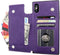 Bocasal Wallet Case for iPhone Xs Max with 3 Card Slots Cash Holder Zipper Design Premium PU Leather Sturdy Magnetic Closure 6.5 Inch(Purple)...
