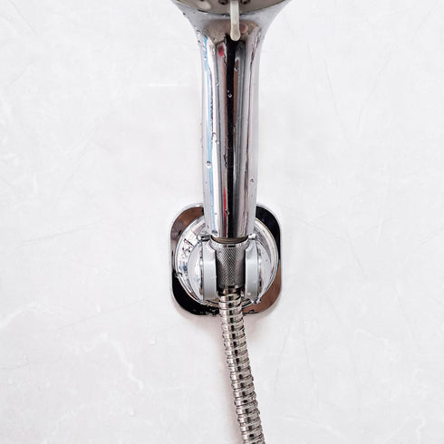 Shower Head Holder, Adjustable Handheld Shower Head Holder Adhesive or Screw Wall Mount Shower Wand Holder Waterproof by Lofekea (1 Pack, Chrome)...