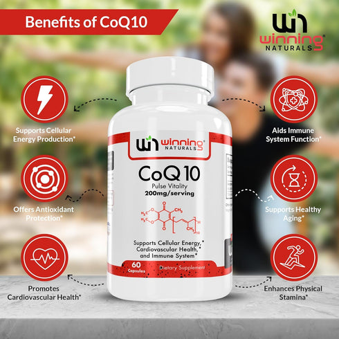 CoQ10 200mg Capsules, 60 Count, Antioxidant Supplement for Heart Health, Energy Production, and Cellular Protection (60)...