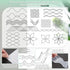 2 Pcs Wave Edge Waves Ruler Acrylic Quilt Rulers for Quilting 0.2'' Thick Quilting Templates for Machine Non Quilting Motion Quilting Template Rul...