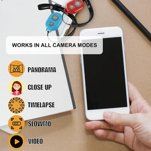 CamKix Camera Shutter Remote Control with Bluetooth Wireless Technology - 2 Pack - Create Amazing Photos and Videos Hands-Free - Works with Most S...