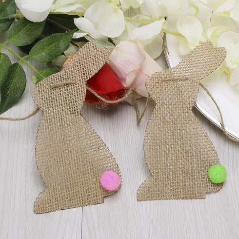 BinaryABC Easter Bunny Rabbit Burlap Banner Bunting Garland, Easter Decorations...