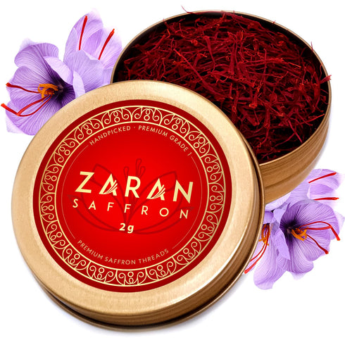 Zaran Saffron, Superior Saffron Threads (Super Negin) Premium grade Saffron Spice for Paella, Risotto, Tea's, and all Culinary Uses (2 Grams)...