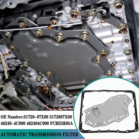 RE5R05A Automatic Transmission Filter Kit Compatible with 2002-2015 Nissan Armada Frontier Titan Xterra Pathfinder NV1500 Infiniti 350Z EX35 M35 Q...