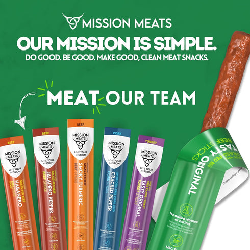 Mission Meats Carolina Reaper Jerky from 100% Grass Fed & Pasture Raised Beef, Caution: Extremely Spicy, Small Batch Hand Crafted, Gluten Free, 2o...