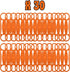 Hot Wheels Compatible 3D Printed Track Connectors - Set of 30 (Orange) - ELLTI...