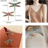 2Pcs Retro Crystal Dragonfly Brooches Elegant Enamel Rhinestone Animal Statement Brooch Pins Fashion Jewelry Accessories for Women Girl Gift Gold...