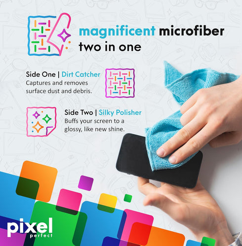 Pixel Perfect | 4.2oz | Screen Cleaner Kit, for TV, Laptops, Computers, Monitors, Phones, Tablets | 120ml Cleaning Kit, Premium Natural Spray......