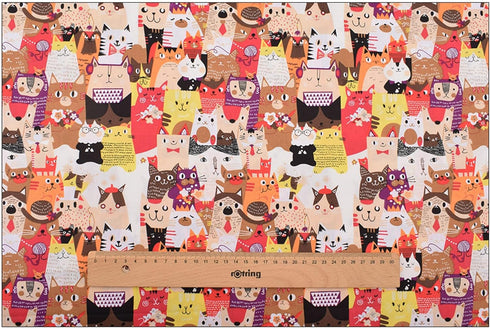 Hanjunzhao Cute Animals Cat Dog Fat Quarters Fabric Bundles 18 x 22 inch for Quilting Sewing Crafting...