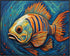 Posterizer 1 pcs- Abstract print of an orange fish in the sea-Art for Animal Lovers-Abstract & Modern Art- Gift for Men Women Entrepreneur -Decor ...