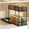 Tikea Spice Rack Organizer, 2-Tier Pull Out Seasoning Rack for Kitchen Cabinet, Spice Drawer Organizer Shelf for Small Space, Condiment Storage, 5...